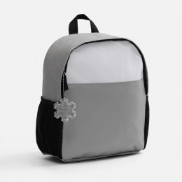 Пешеходный светоотражатель с цепочкой «Снежинка», белый