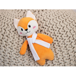 Мягкая игрушка Beastie Toys, лисенок с белым шарфом