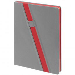 Ежедневник Rubikon на заказ, недатированный серо-красный