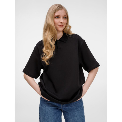 Рубашка поло унисекс Tiimi, черная