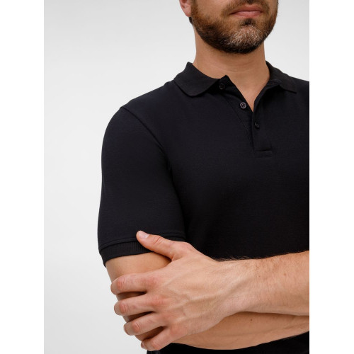 Рубашка поло унисекс Upswing, черная