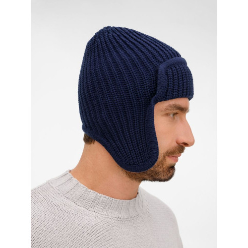 Шапка-ушанка Catch Match, темно-синяя