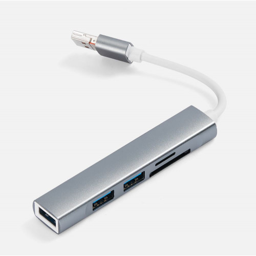 USB-хаб Slotto, серый