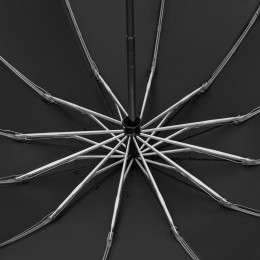 Зонт обратного сложения inLoop с ручкой-карабином, черный