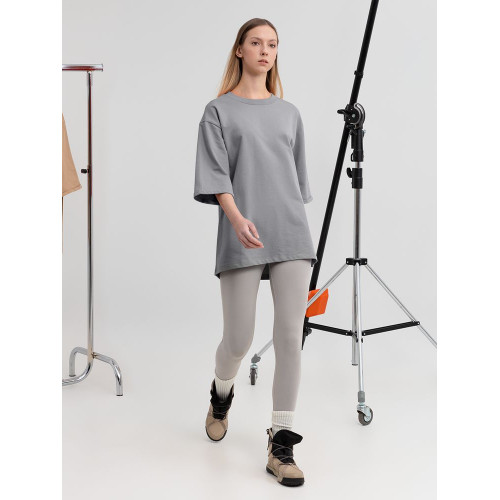 Футболка оверсайз унисекс Kosmos 2.0, светло-серая