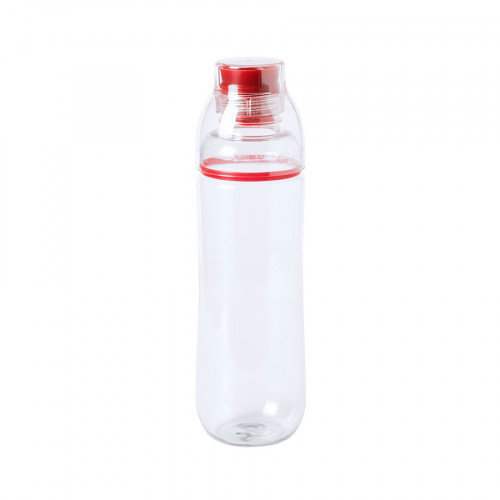 Бутылка для воды FIT, 700 мл; 24,5х7,4см, прозрачный с красным, пластик rPET