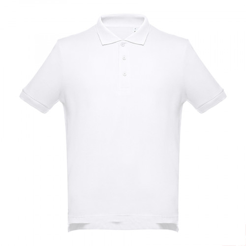 Рубашка-поло мужская ADAM, белый, S, 100% хлопок, плотность 195 г/м2